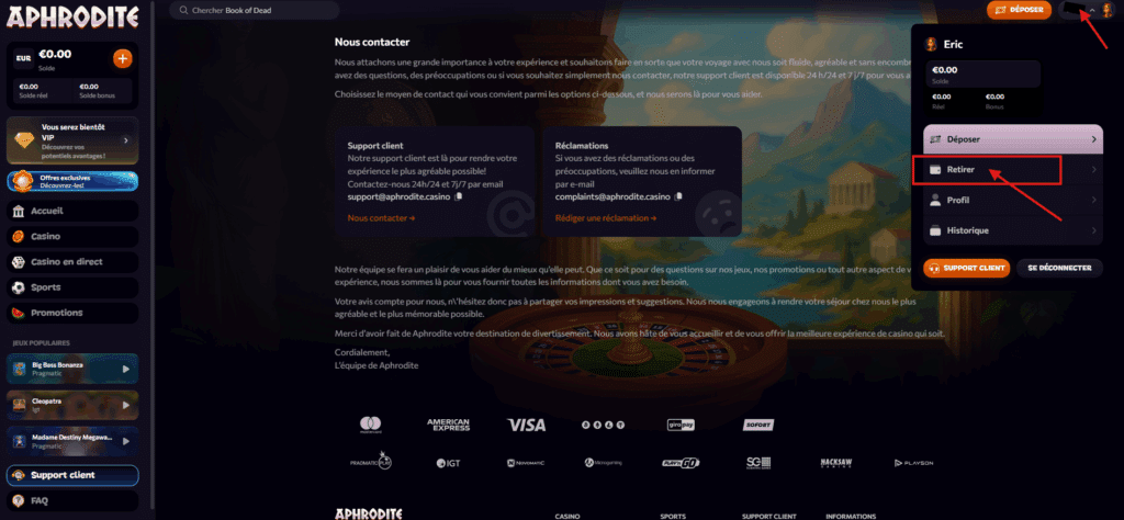 Étape 1 : se connecter à son compte joueur.