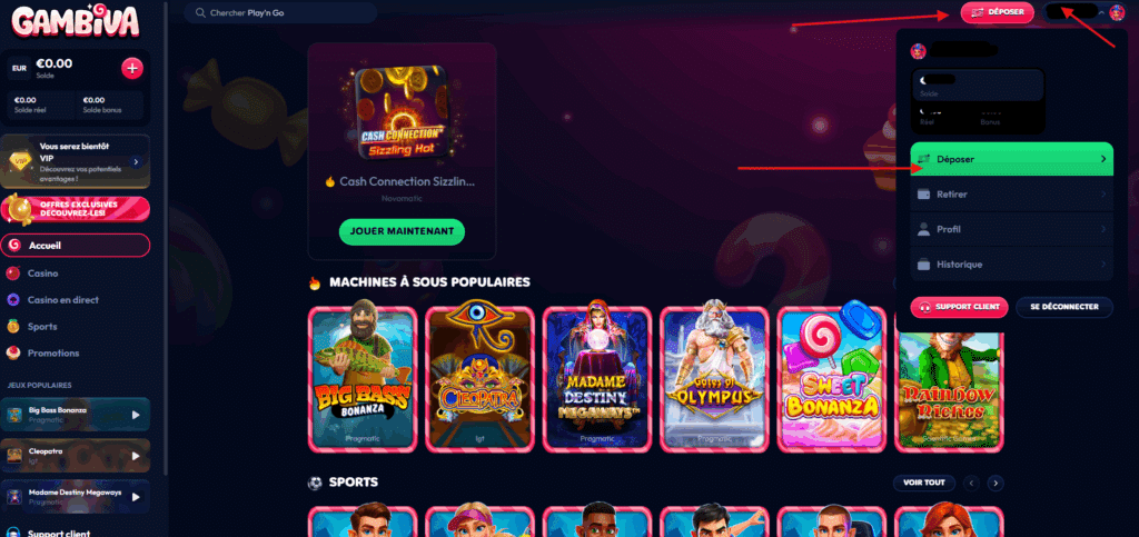 Etape 2 : Cliquez sur Déposer