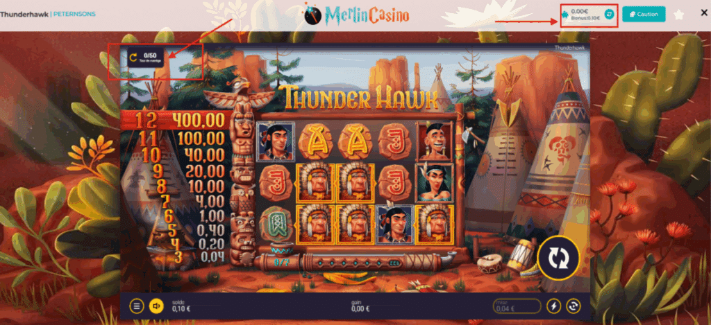 50 Free Spins sur Thunderhawk de PeterNSons