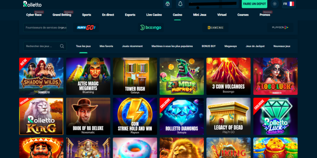 Catalogue de machines à sous rolletto