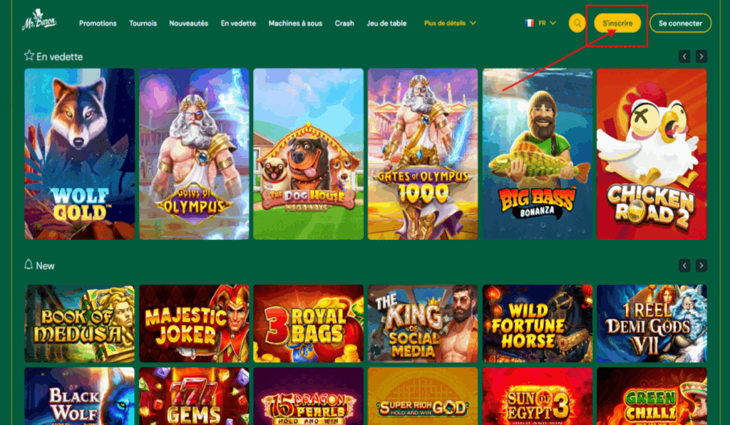 Mr Baron Casino S'incrire Etape1