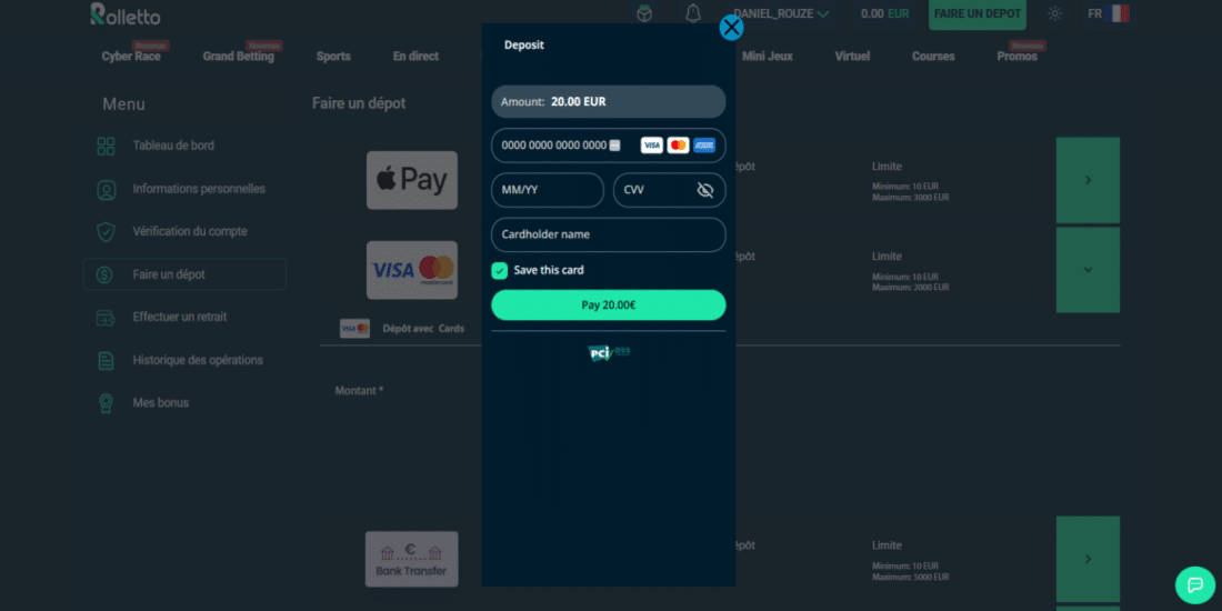 etape 1 : Cliquez sur le bouton Inscription