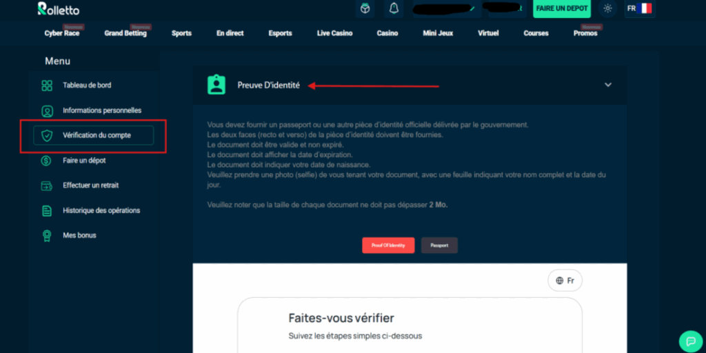 Vérification identité